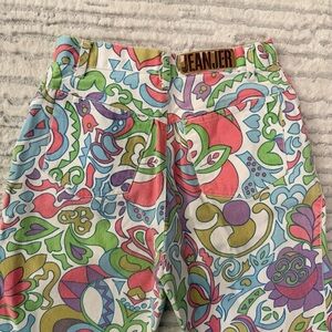Vintage Jeanjer Psychedelic Paisley Print Jeans | Size 0
